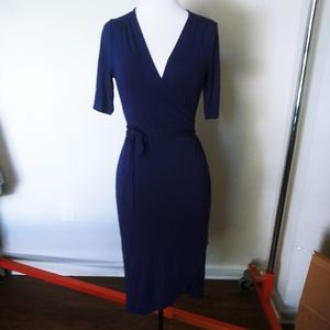 Merona wrap dress size S Royal blue EUC